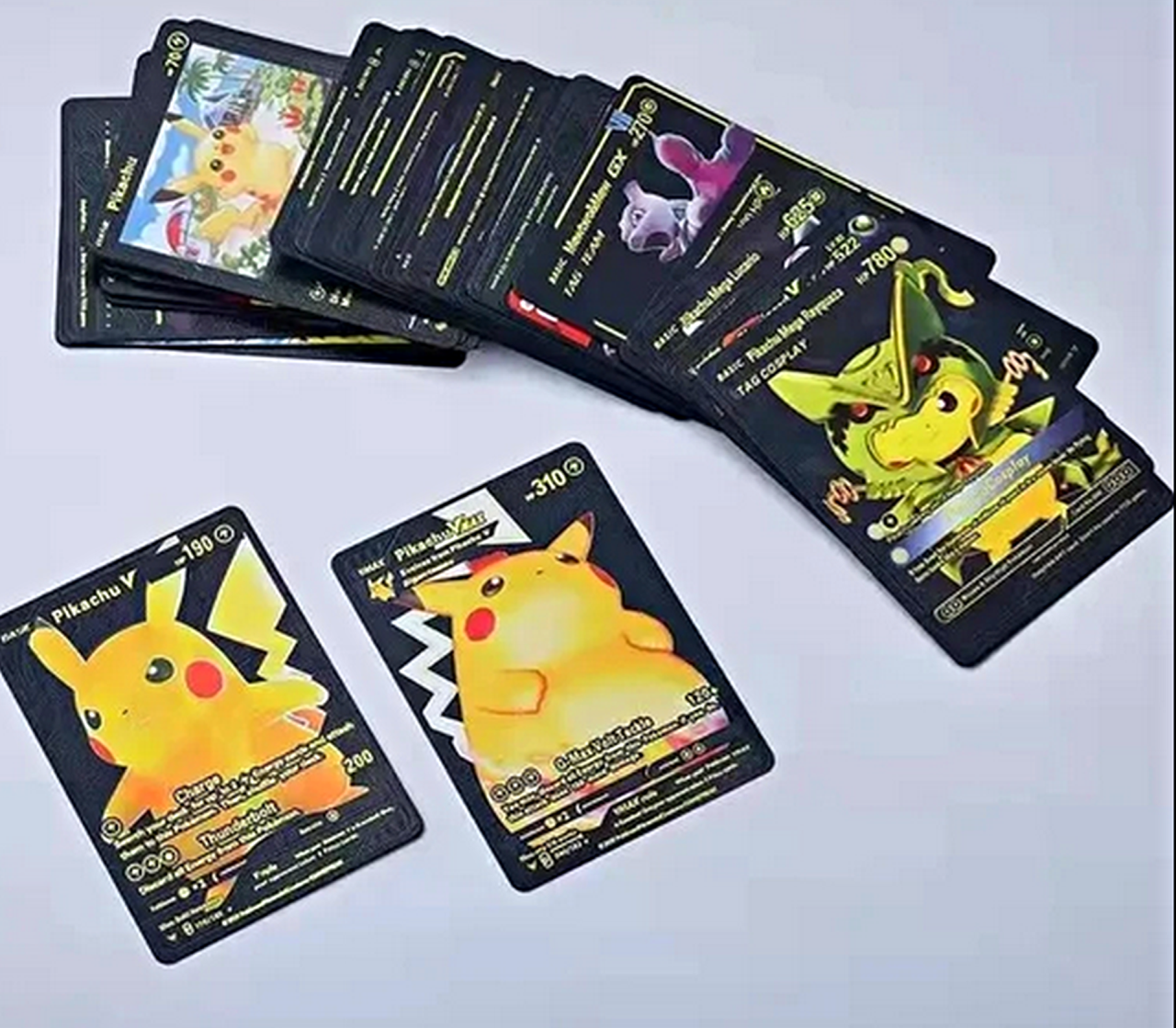 POKÉMON KÁRTYÁK GOLD VMAX GX GYŰJTŐI KIADÁS 55 DB  FEKETE