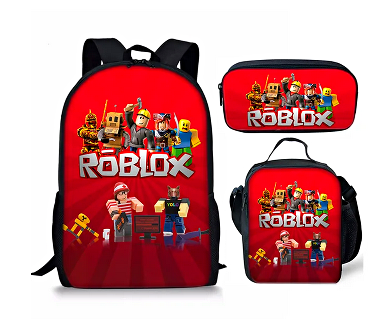 ROBLOX 3 RÉSZES ISKOLATÁSKA  RED